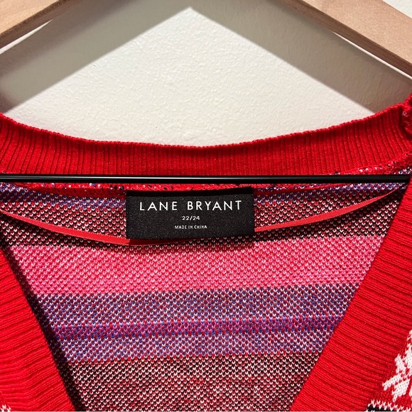 Lane Bryant Classic Button-Front Fair Isle Cardigan - Picture 4 of 5